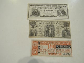 Item #775 Three examples of 19th Century Tickets