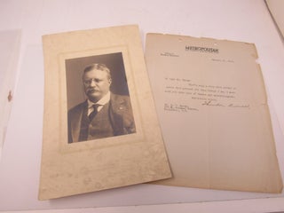Item #862 Theodore Roosevelt Typed Letter Signed. Theodore Roosevelt