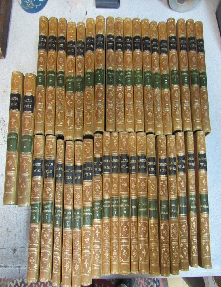 Item #928 The Woks of Thomas Carlyle in 38 volumes. Thomas Carlyle.